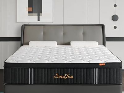 Soulfea Full Size Mattress,12 Inch Hybrid Full Mattress in a Box with Memory Foam & Individual Pocket Spring for Edge Support,Pr