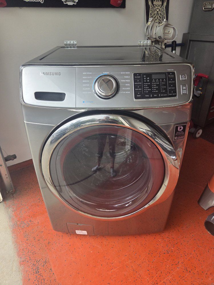 Samsung Front Load Washer and Dryer Set Stainless Steel