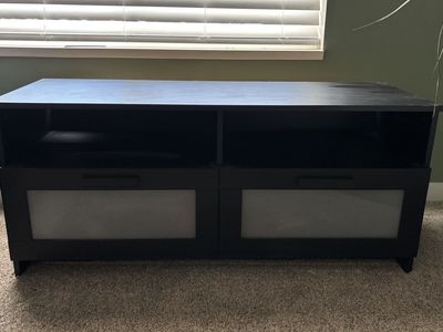 Modern Espresso TV stand with drawers