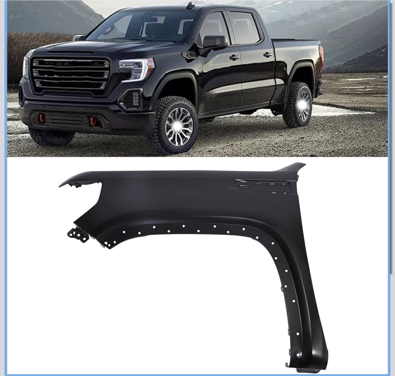 Fender For 2019-2023 GMC Sierra 1500 Front Driver Side LH Primed Steel OEM 84496744