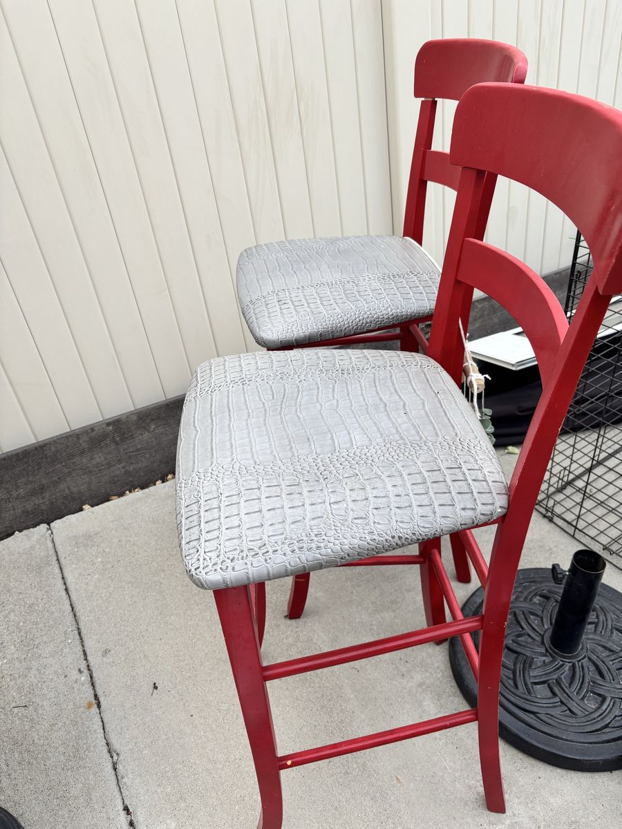 2 high bar chairs, good condition. $40
