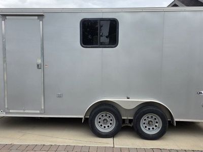 16'x7' Enclosed Cargo Trailer Interior E-Track Rails & 2 Windows
