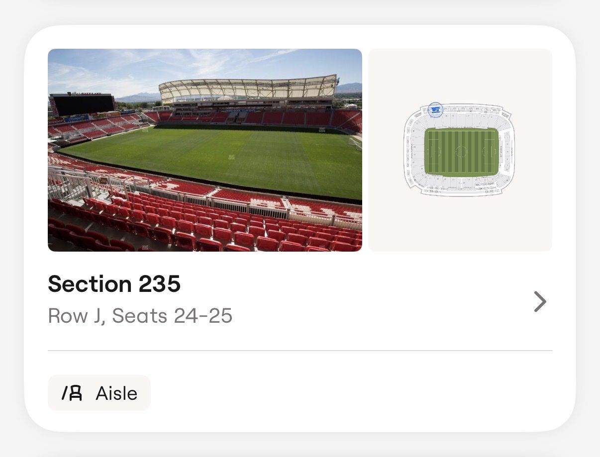 2 Real Salt Lake (RSL) vs LAFC Tickets - Sat, Sep 5, 7:30 PM, America First Field