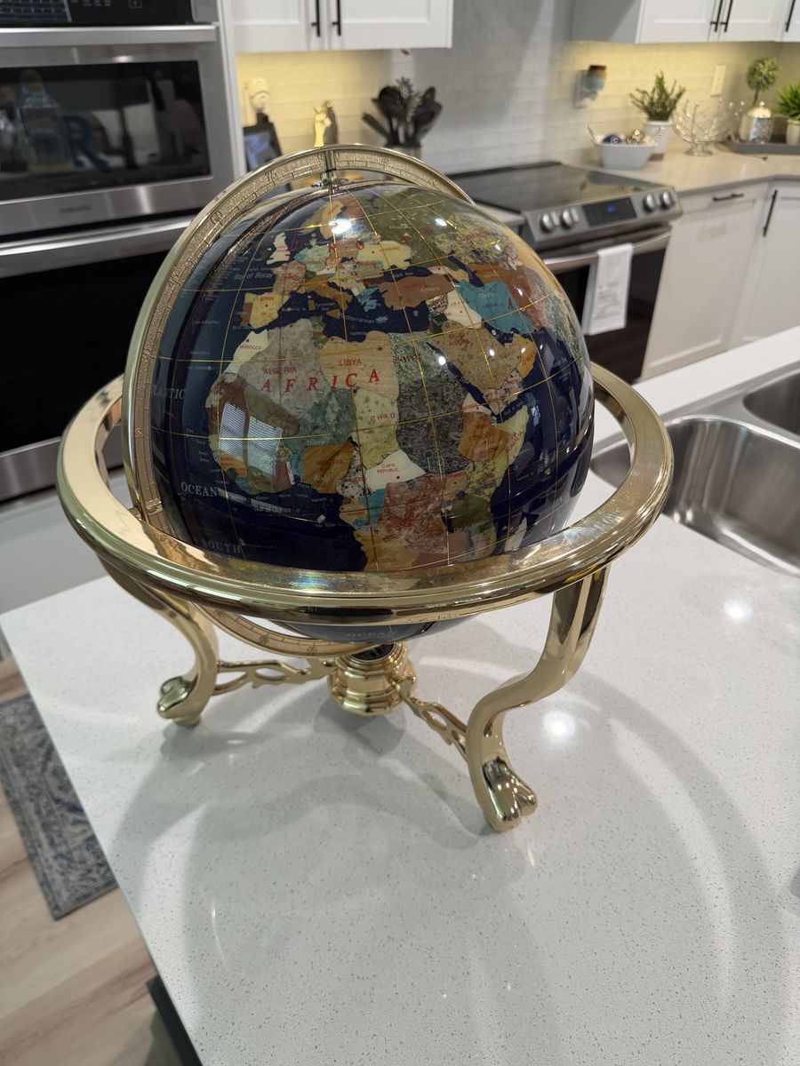 Semi precious stone globe!