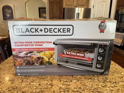 Black+Decker TO4314SSD Extra-Wide Convection Countertop Toaster Oven, Stainless Steel