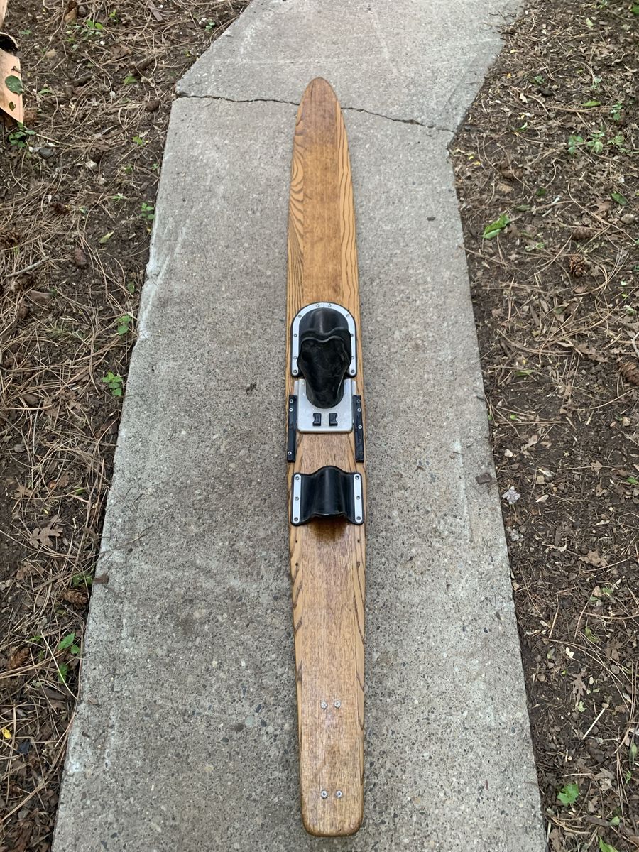 Vintage Wooden slalom waterskis 1960s 67”