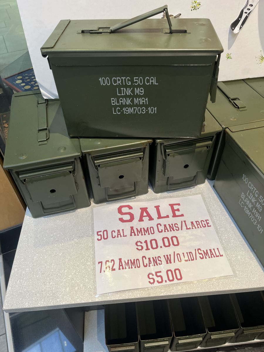 .50 Cal Ammo Cans Sale! $10 Each Can! Huge Sale @ "Unite" South Town Mall In Sandy