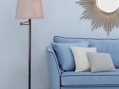 Kenroy Home Riverside Swing Arm Floor Lamp Copper Bronze Finish 59" Height Brand New