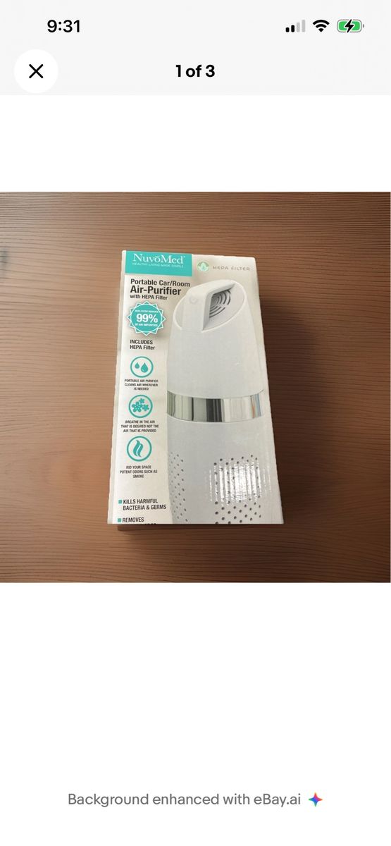 NuvoMed™ Portable Air Purifier with HEPA Filter (New)