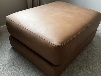New Leather ottoman
