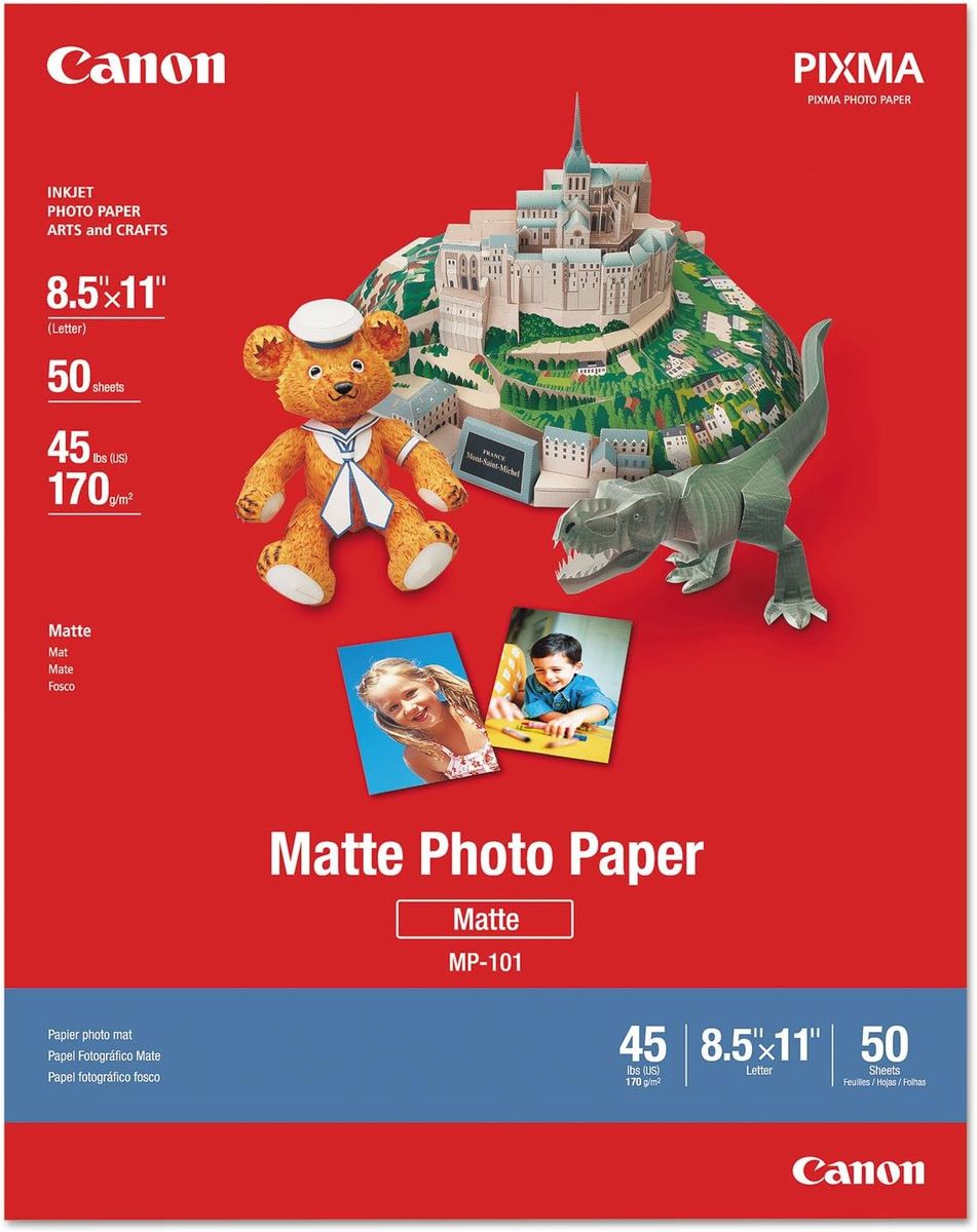 Canon Photo Paper Plus, $20, Matte, 8-1/2 x 11 (Pack of 50 Sheets x 6 each=300 sheets) - 7981A004