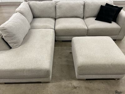 Gray Costco Sectional Ottoman set