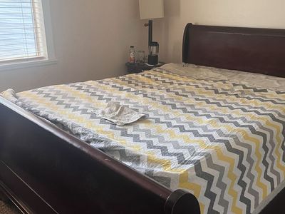 Dark Wood Queen Size Bed Frame