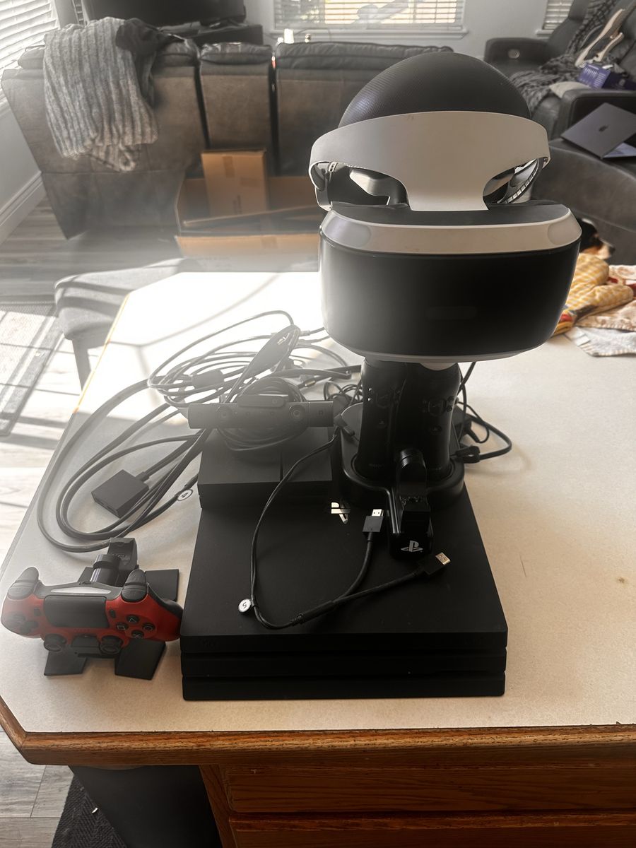Sony PlayStation PS4 Pro 1TB VR Bundle with Headset, Camera, Controllers, and Stand