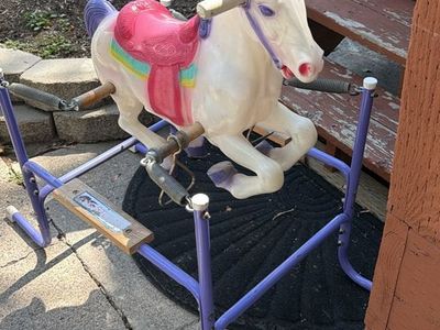 Vintage spring Step up rocking horse