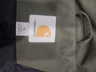 Carhartt Green Work Jacket Full Zip Utility Outerwear Size XL