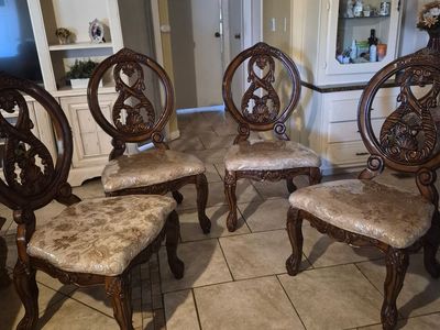 Elegant Dining Marble Table + 6 Chairs