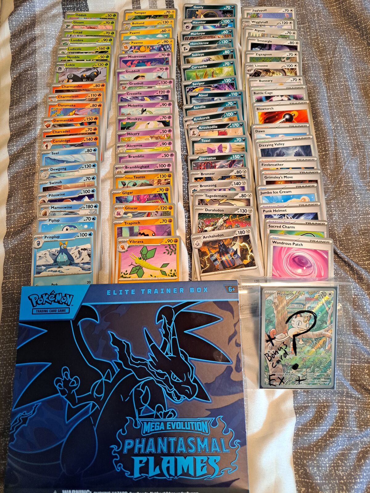 Pokémon Phantasmal Flames Complete Base Set (All Common/Uncommon)