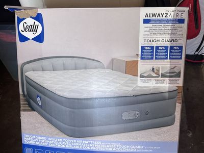 Sealy Alwayzaire Tough Guard Queen Air Mattress with Headboard & Built-in Pump
