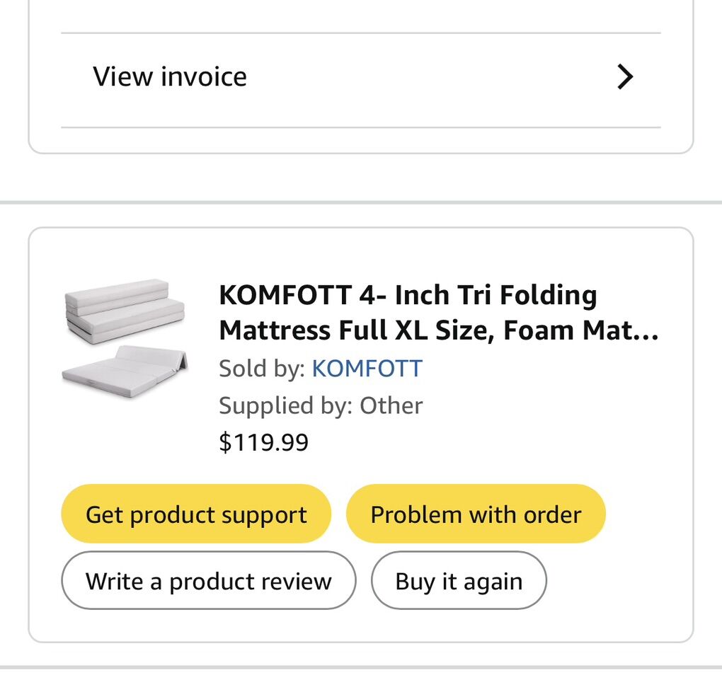 Tri folding Full Size Mattress/couch