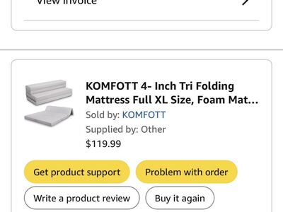 Tri folding Full Size Mattress/couch