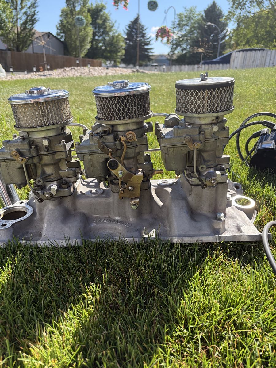 Vintage Offenhauser Tri Power Intake Manifold 