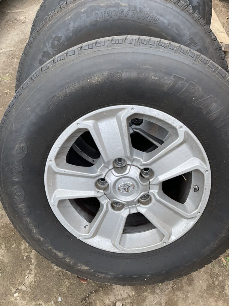 Toyota Tundra OEM 18 Alloy Wheels and Firestone