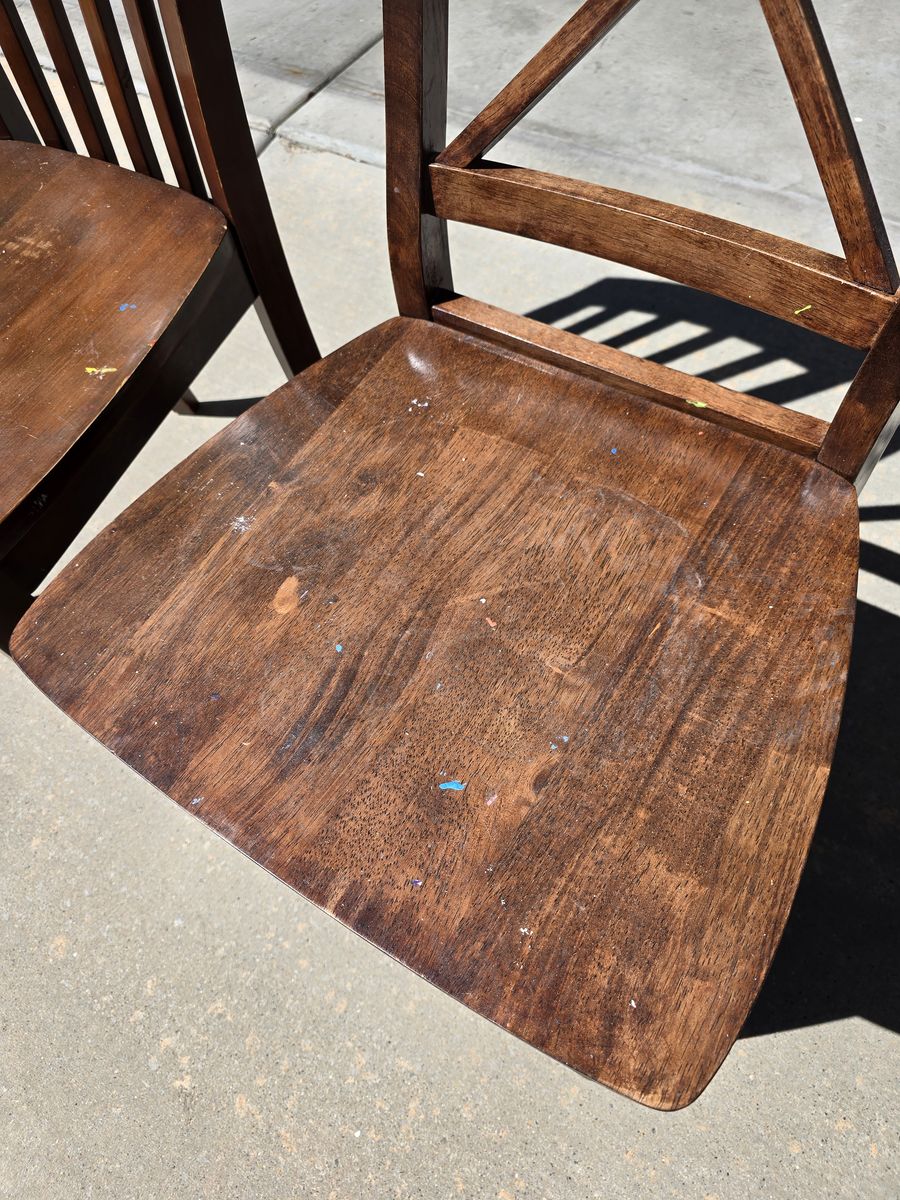 Solid wood dining chairs 