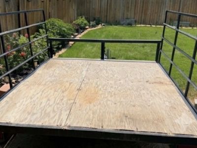 Utility Trailer - Flatbed with Rails, Good Condition