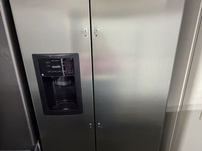 GREAT FOR GARAGE! GOOD GE SIDE BY SIDE FRIDGE