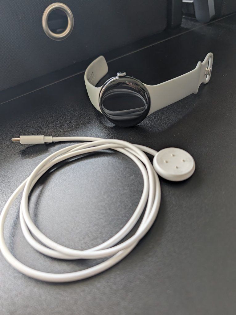Google Pixel Watch 3 45mm Smartwatch - Polished Silver / Porcelain