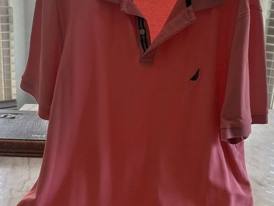 Nautica Performance Deck Polo Shirt - Men's XXL Classic Fit, Peach
