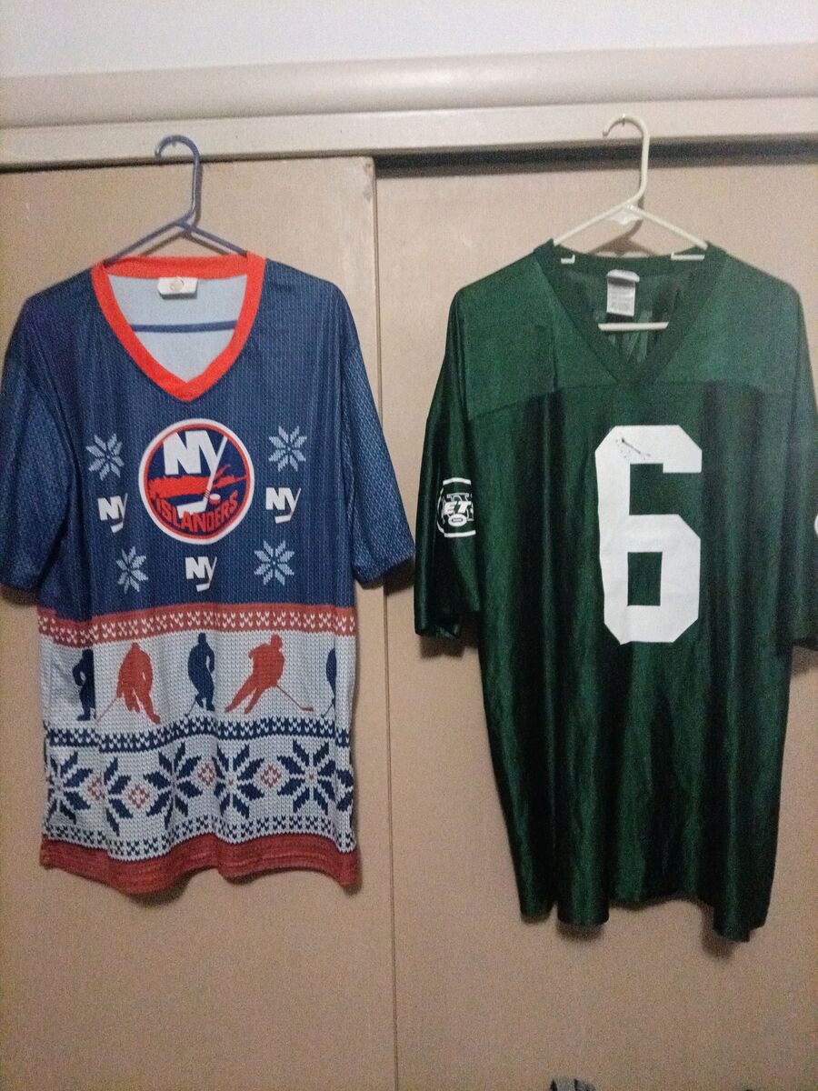 Ny Jets  jersey Ny Islanders ugly sweater style jersey