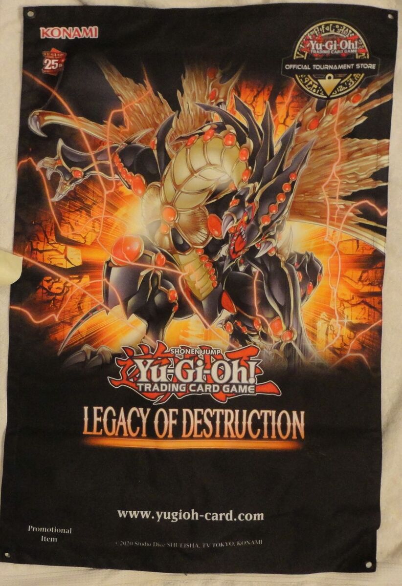 Yu-Gi-Oh! Legacy of Destruction Promotional Cloth Hanging Banner 36x24"