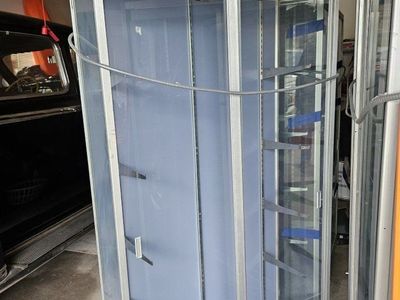 5 Glass & Metal Lighted Display Cases. Estate Sale