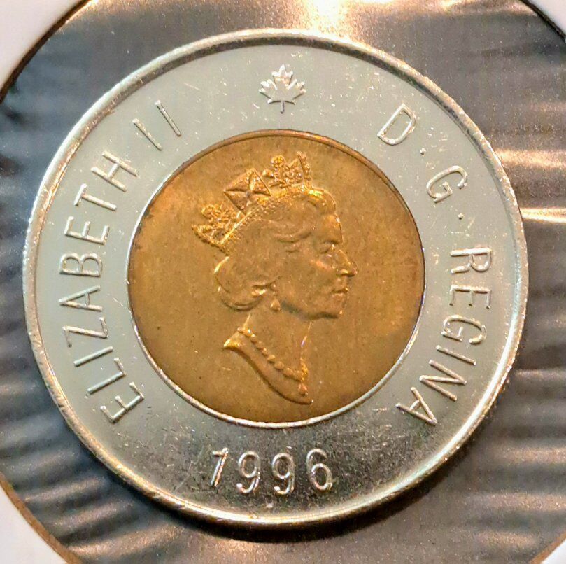 1996 Canada $2 Coin Uncirculated 
(no mint ma