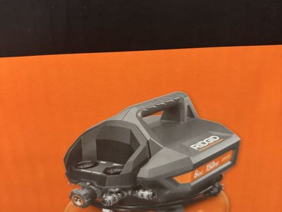 RIDGID 6 Gal. 150 PSI Portable Electric Oil-Free Jobsite Pancake Air Compressor with Dual Pressure Gauges