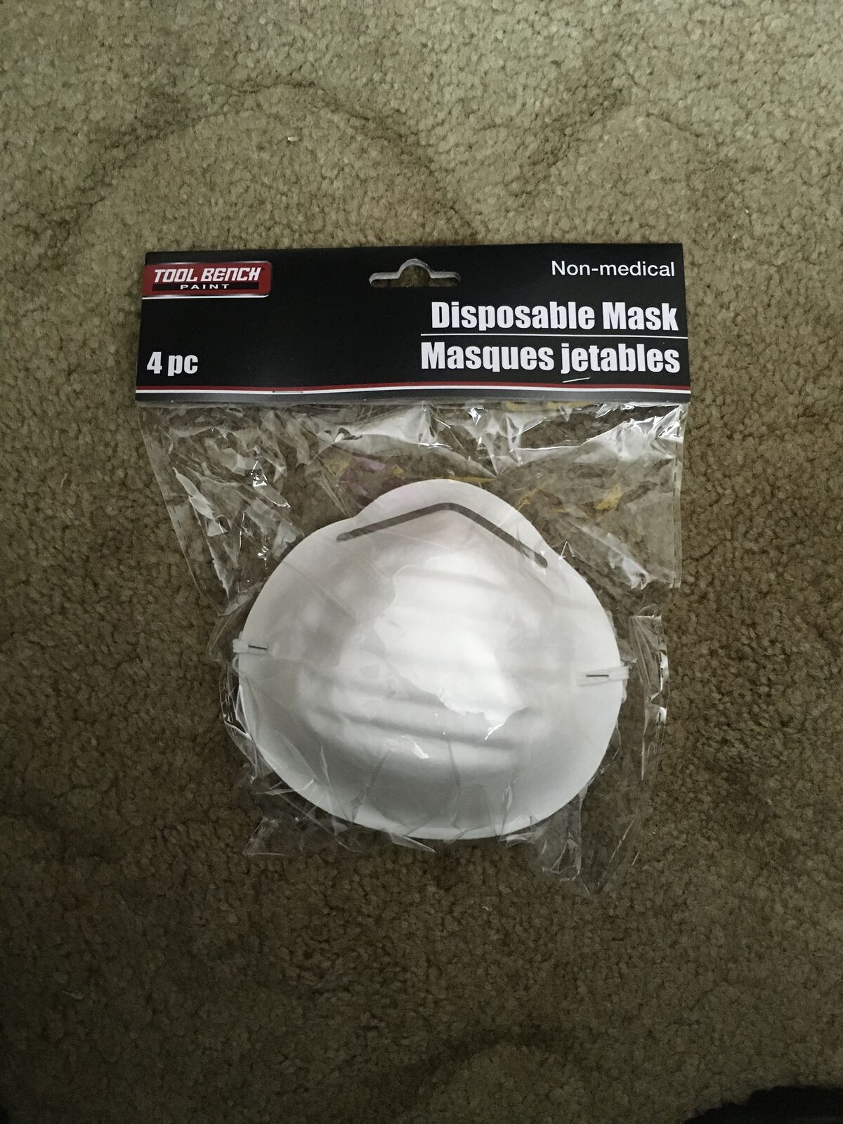 New four pack dust face masks