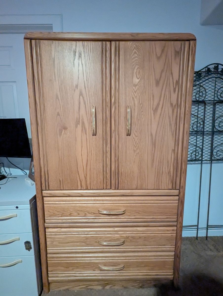 Solid Oak Dresser/TV Armoire $50