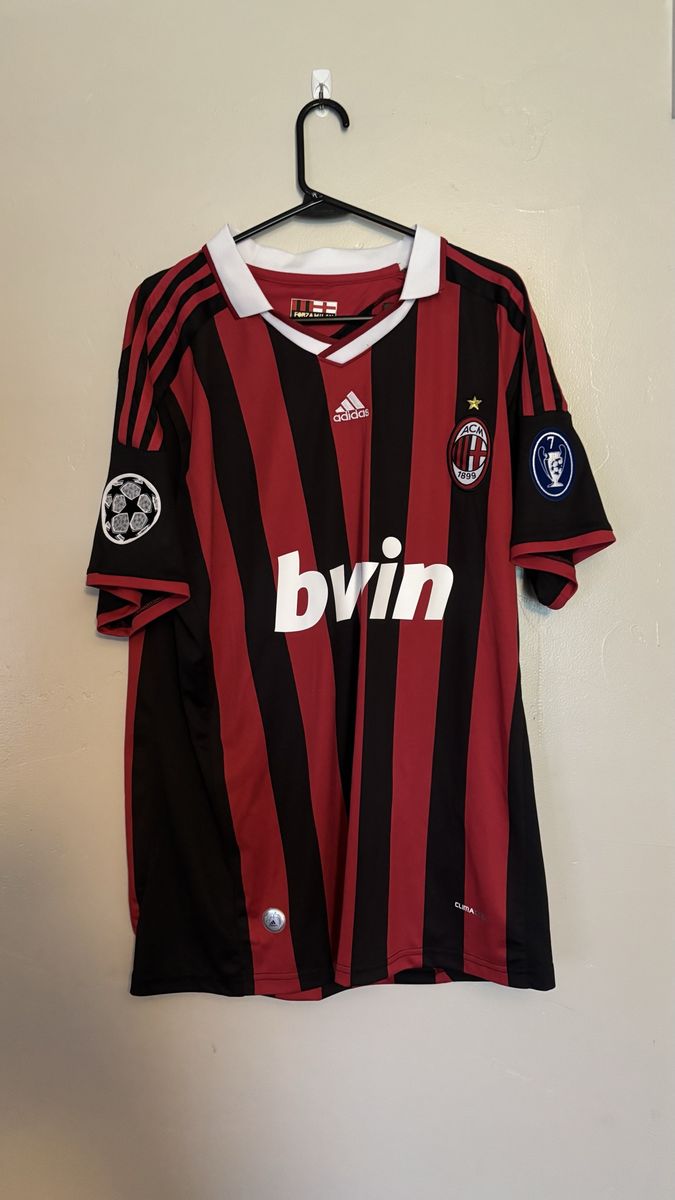 Adidas AC Milan Beckham 32 Home Jersey Red Black Size 2XL