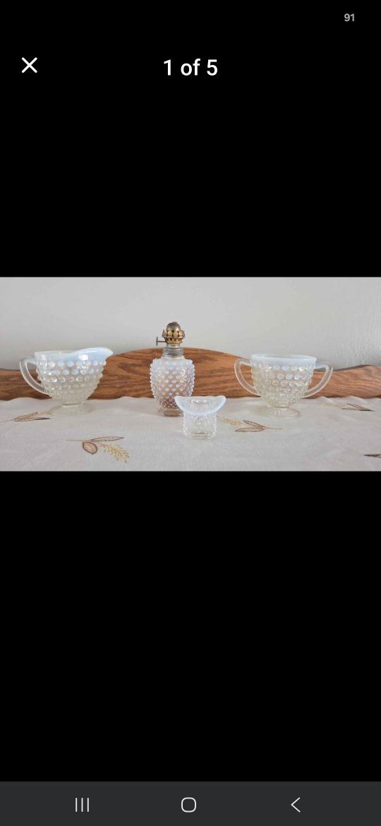 Antique Hobbnail Glass