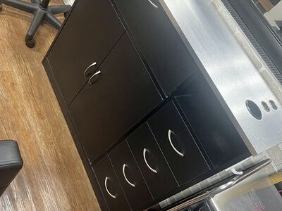 Salon Station And Storage Cabinet