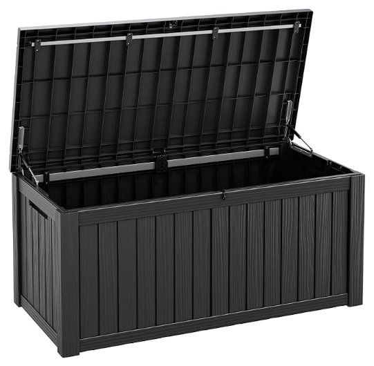 150 Gallon Outdoor Waterproof Deck Box, Large Storage Box for Patio, Pool, Porch, Garden