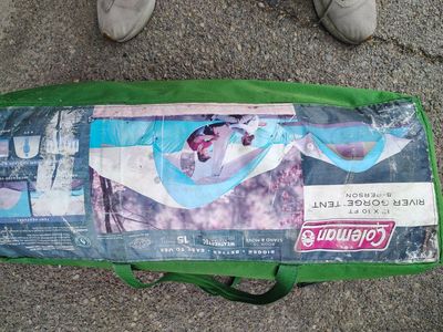 Coleman River George camp tent. 17''L x10'Wx6' H , 8- person