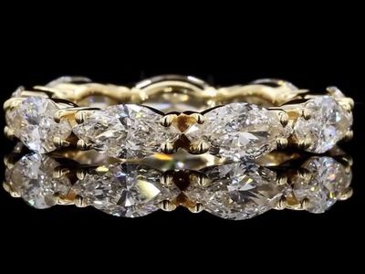 1ct eternity band 14k yellow gold lab diamond.