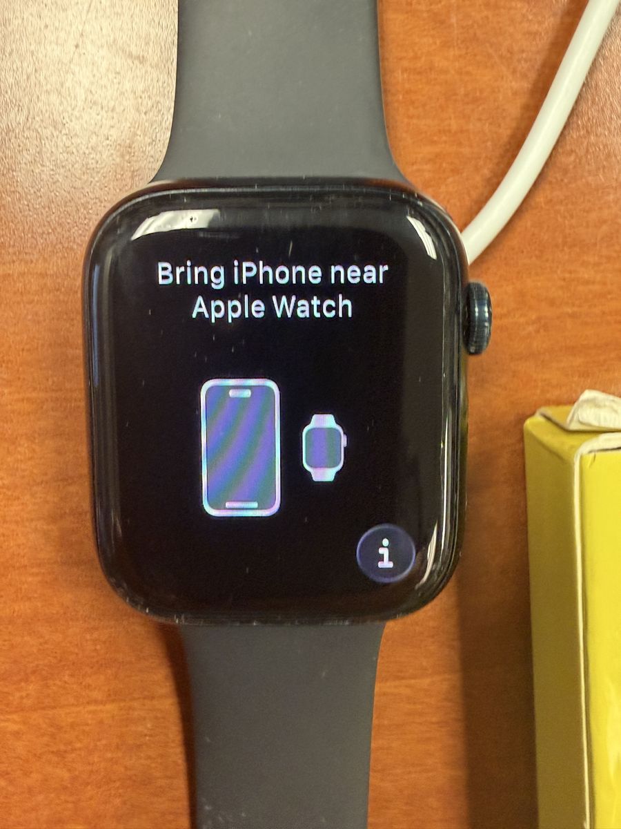 Apple Watch Series 7 (GPS, 45mm) Space Gray Aluminum Case Black Sport Band