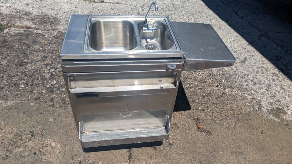 Compact Aluminum Marine Boat Galley Sink - 24" x 18"