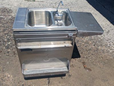 Compact Aluminum Marine Boat Galley Sink - 24" x 18"