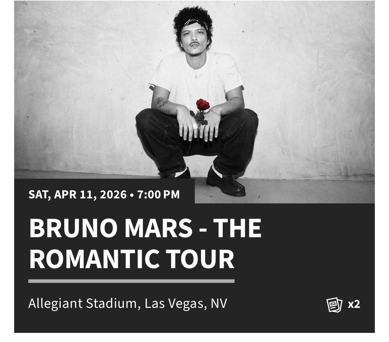 2 floor Tickets Las  Egas April 11