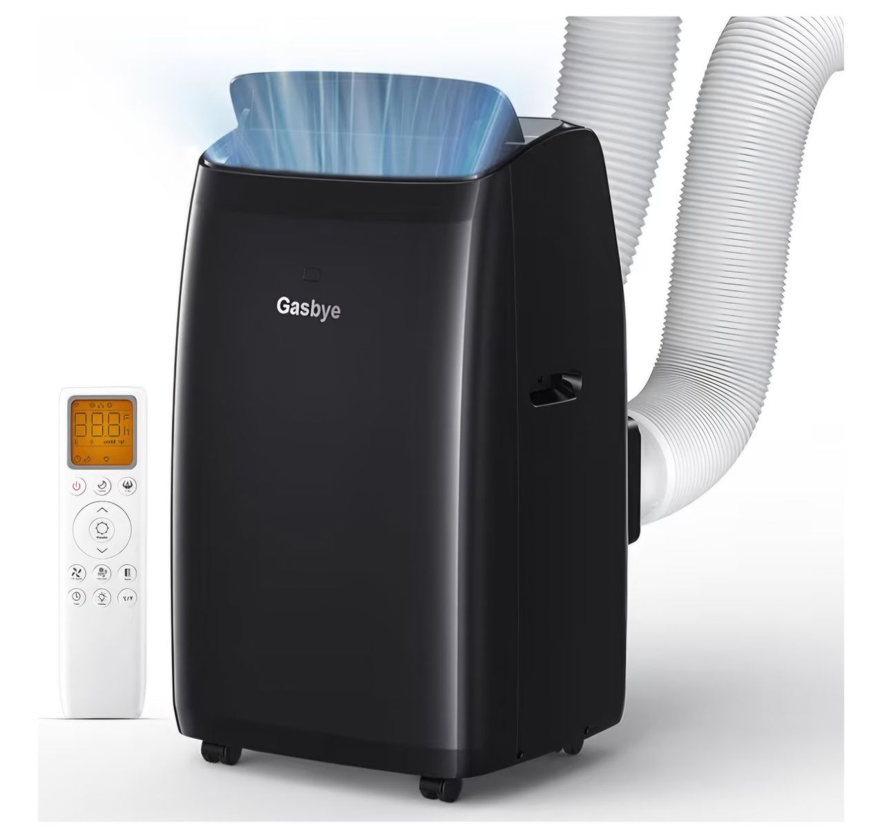 Gasbye Dual Hose Portable Air Conditioner, [2026 Upgraded] Full DC Inverter Compressor, Energy-Saving 13.6 CEER, Low Noise (45dB